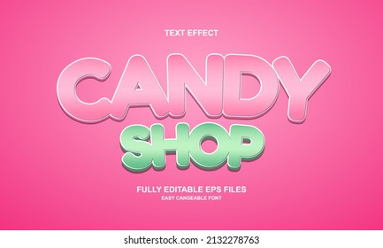 Candy Shop Style Editable Text Effect