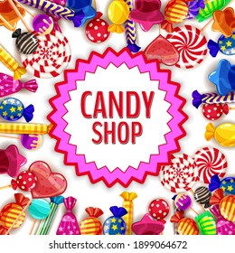 Candy Shop Template Set Different Colors Stock Vector Royalty Free Shutterstock