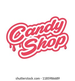 Candy shop Vector Emblem - isolated label vector illustration. Logo template. Vector emblem for cafe, sweets, candy shop, boutique or food delivery service. Isolated on white background.