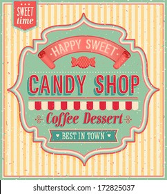 Candy Shop. Vector Illustration.