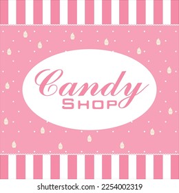ilustración vectorial de tienda de dulces, caramelos