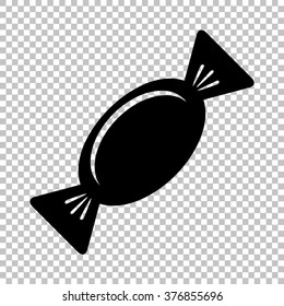 Candy sign. Flat style icon on transparent background