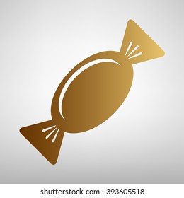 Candy sign. Flat style icon