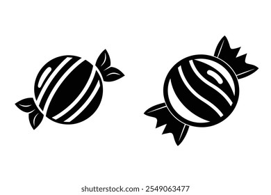 Candy silhouette vector illustration icons
