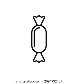 Candy simple line vector icon.