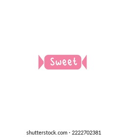 candy sliced ripe icon, vector isolated candy symbol set isolated on white background