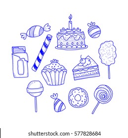 candy and snack doodle set