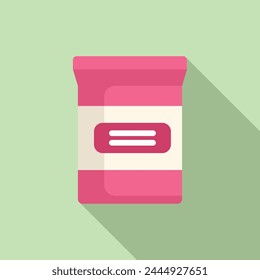 Candy snack food icon flat vector. Vending machine package. Cereal muesli