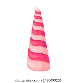 Candy spiral fantasy tree, fairy pink and white cream decoration of candyland vector illustration