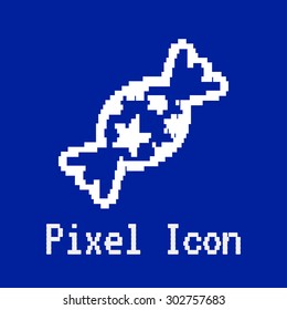 Candy with stars icon
