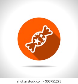 Candy with stars icon