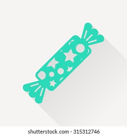 Candy with stars icon