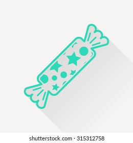 Candy with stars icon