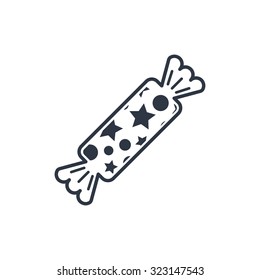 Candy with stars icon