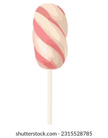diseño de bastón de caramelo sobre blanco