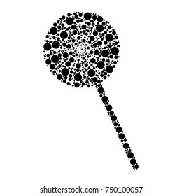 candy stick dot icon isolated on white background