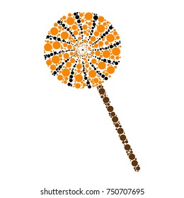 candy stick dot icon isolated on white background