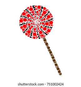 candy stick dot icon isolated on white background