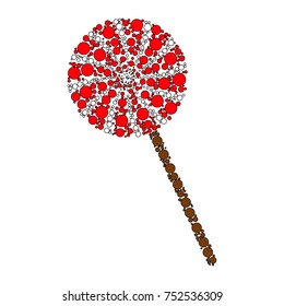 candy stick dot icon isolated on white background