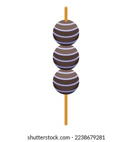 Candy stick icon isometric vector. Chocolate festival. Celebrate birthday