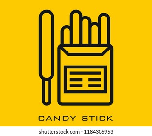Candy stick icon signs