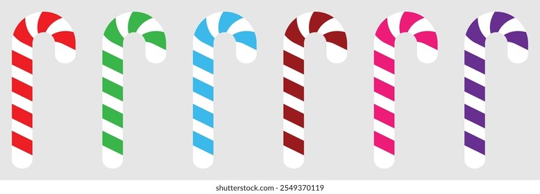 Candy stick icon. Sweet treat symbol. Christmas candy canes. Christmas stick.