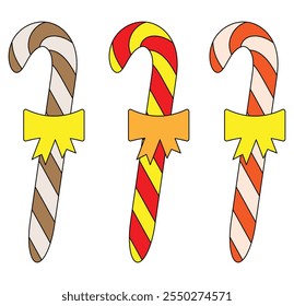 Candy stick icon. Sweet treat symbol,  Christmas candy cane. Christmas stick icon vector illustration on white background eps 10.