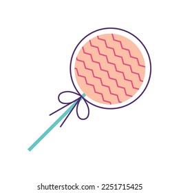 caramelo en fondo blanco de icono de palo