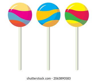 Candy in stick isolated icon