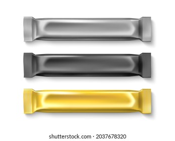 Candy stick packaging. Sugar products foil