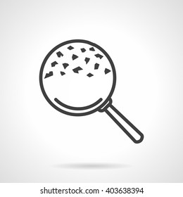 Candy with stick. Round lollipop. Sweet desserts. Simple black line vector icon