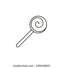 Candy, stick vector icon. Simple element illustration from food concept. Candy, stick vector icon. Drink concept vector illustration. on white background