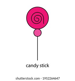 icono de tipo vectorial de stick
