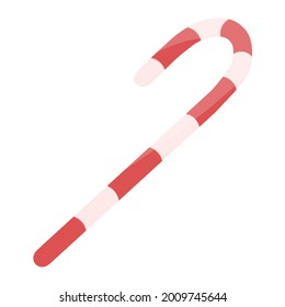 candy stick in winter color illustration