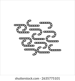 Candy sticks and many sticks. Simple vector. Simple Candy image.
