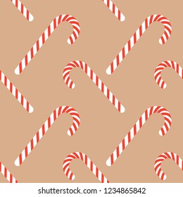 Candy sticks with striped print, Christmas xmas winter holiday sign
