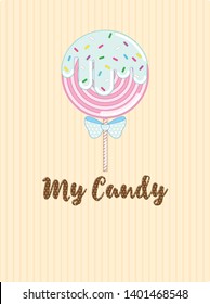 Candy. Stock vector. Lollipop. Illustration 