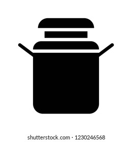 candy storage container processed food solid design icon.