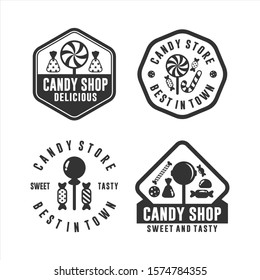 Candy store best in town logos