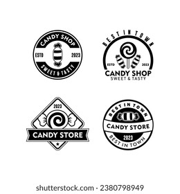 Candy store best in town logos design