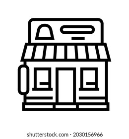 candy store line icon vector. candy store sign. isolated contour symbol black illustration