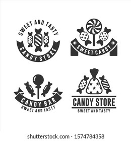 Candy store sweet candy collection design