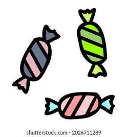 Candy Streetwear and Edgy Logos, in Pink Purple and Green for Commercial Use