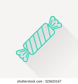 Candy with stripes icon