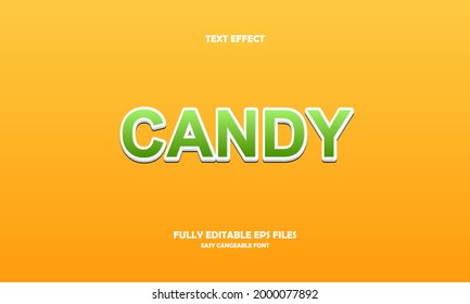 candy style editable text effect