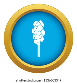 Candy sugar stick icon blue vector isolated on white background for any design