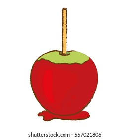 candy sweet apple icon over white background. colorful design. vector illustration