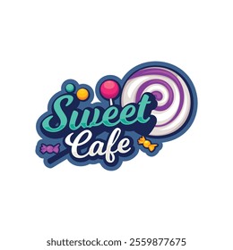 Candy sweet cafe Logo Candy Vector Logo Stock Vector.