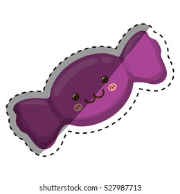 Candy sweet cartoon icon vector illustration graphic design