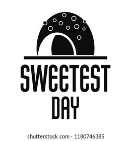 Candy sweet day logo. Simple illustration of candy sweet day vector logo for web design isolated on white background